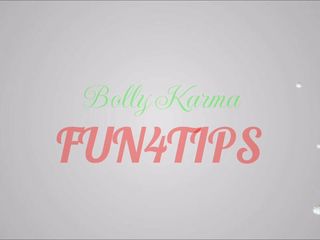 Bolly Karma: Super hete slet kan een grote pik nauwelijks aan.