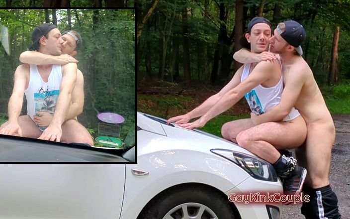 Gay Kink Couple: Outdoor Car Fun in the Woods