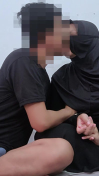 Asian Niqab Girl Doing Her Best to Suck Her Neighbor Dick - Minokiiko