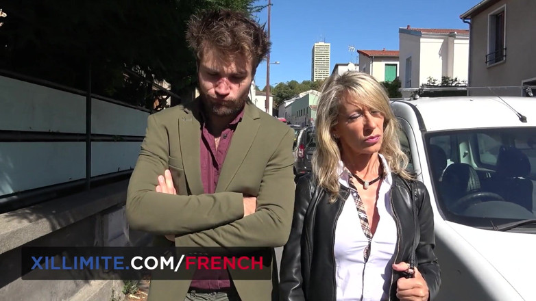 French girls at work: French old MILF Marina Beaulieu orgasm anal