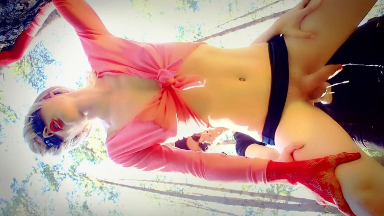 Lola Spais: Punto di vista trans scopa Ppoppers all'aperto e doppio anale...