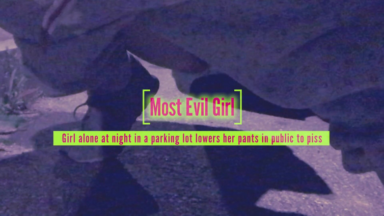 Most Evil Girl: Girl alone at night in a parking lot lowers her...