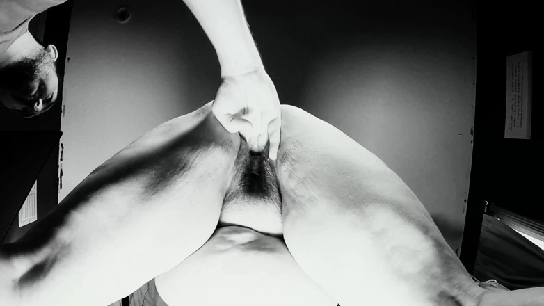 SexyNEBBW: Four fingers and a wet pussy (b&amp;w)