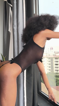 Destroying Petite Pussy Hard Against Big Window Risky Exhibitionist Fuck