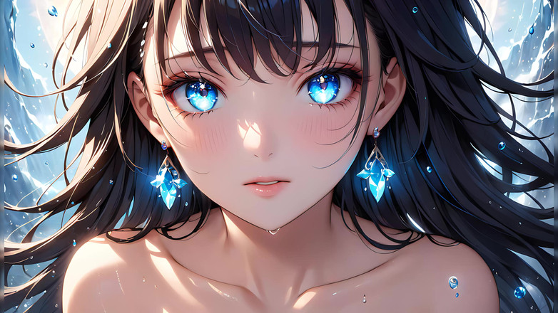 LustRender: 空虚的情感 - 泪流满面的ai女孩的亲密特写