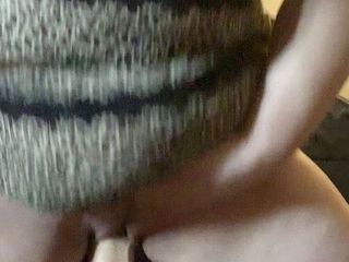 Juice my tits: Big tits bounce to fuck 12 inch dildo