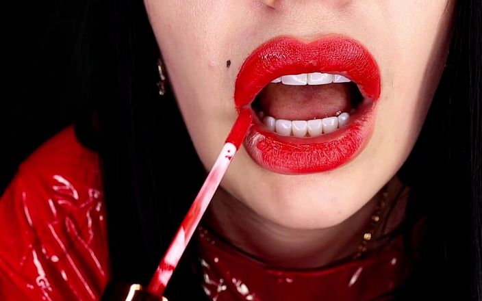 Goddess Misha Goldy: Red Mesmerizing Lips JOI