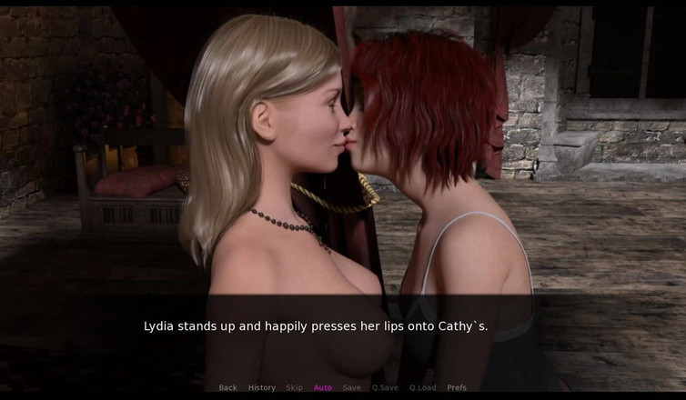 Erotic Krisso: 騎士の物語 - キャシーと継母の熟女がセックスしている