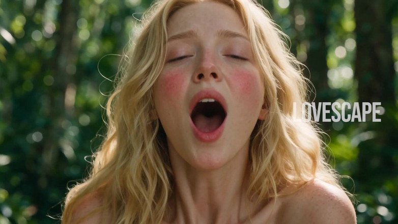 Lovescape: Blonde hutan bermain dengan dirinya hingga orgasme Ai