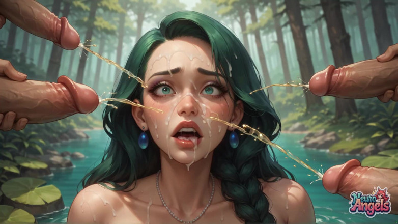 NeuroAngels: Jungle Deluge: 5 penisů Promáčte ji v mléčné blaženosti