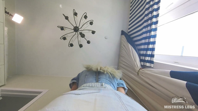 Mistress Legs: POV Face Sitting My Big Pink-panty Ass Jumping on Your...