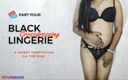 Shruteerani: Lingerie noire, partie 4 - une tapette travestie solo à gros cul