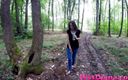 Wet Diana: Desperate girl in the woods finds the perfect spot to...