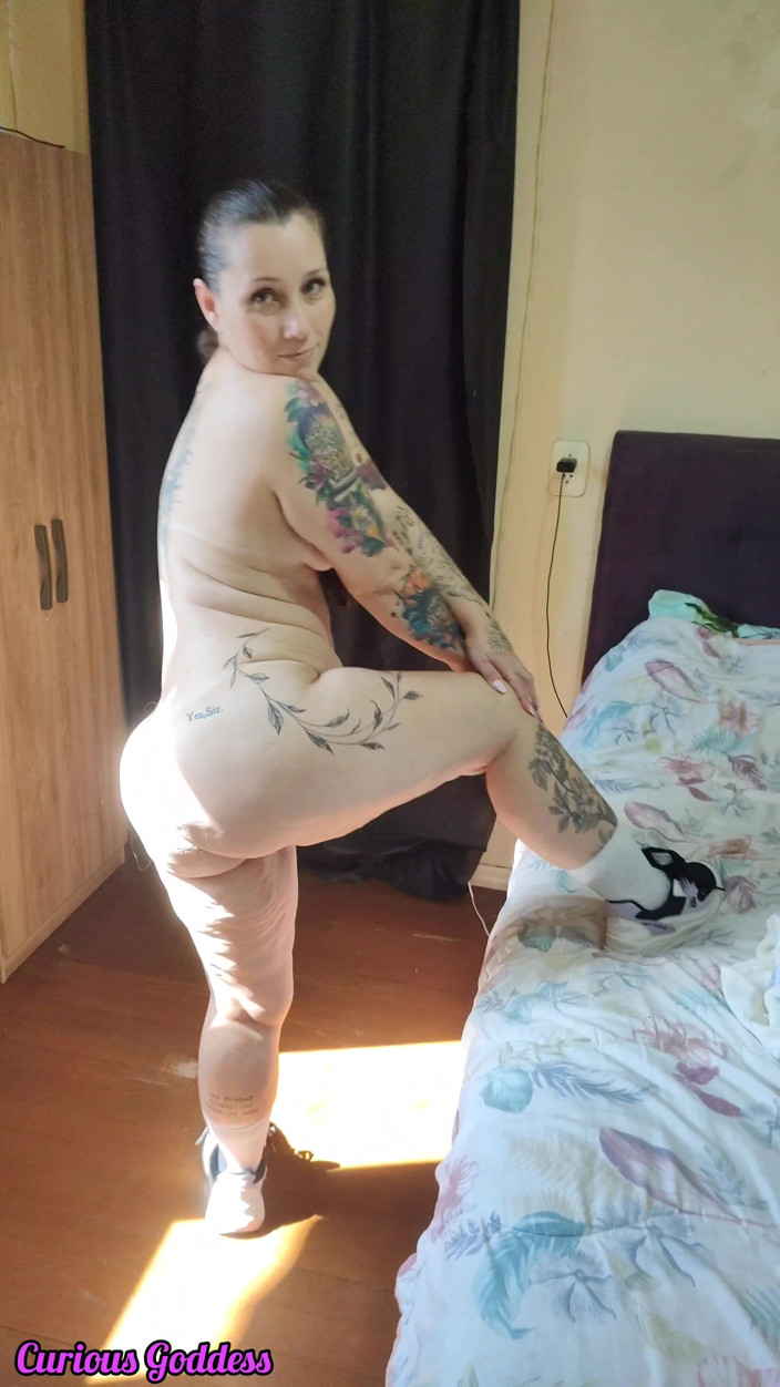 Adrian And Curious: Curious Goddess - Hot Brunette Wearing Only a Towel, Very Horny