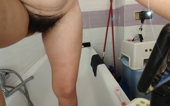 Mirsur: Sexy Amateur Wife Shaving Her Hairy Pussy. Hairy Pussy Wife,...