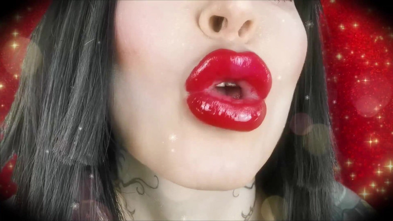 Baal Eldritch: Speciální okamžik pod jmelí - smyslná, rtěnka fetiš, líbání fetiš, rty...