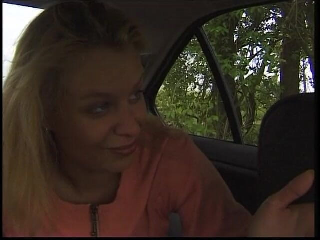 Lucky Cooch: Small titted brunette and blonde sharing hard dick in forest...