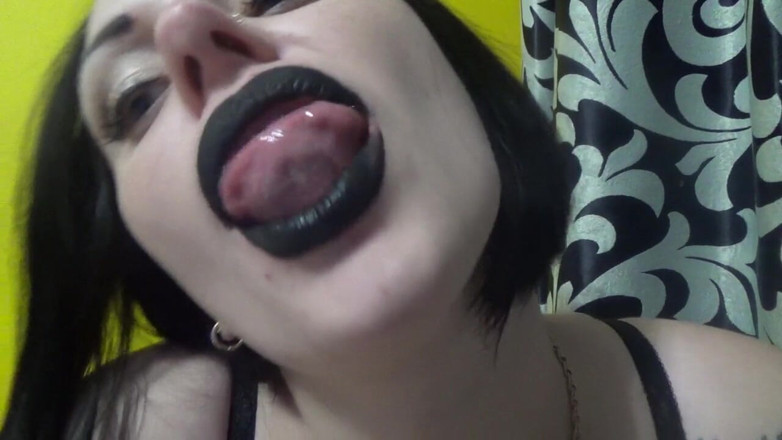 Goddess Misha Goldy: Black lips French close up kissing &amp; riding u