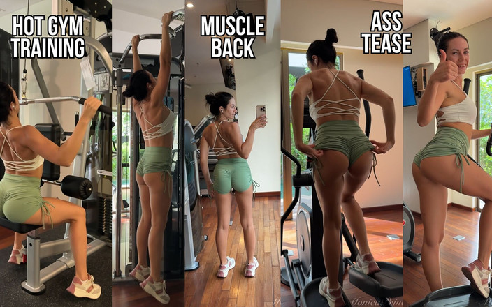 Princess Monica: 그녀의 완벽한 엉덩이와 근육을 보여주는 핫한 갈색 머리