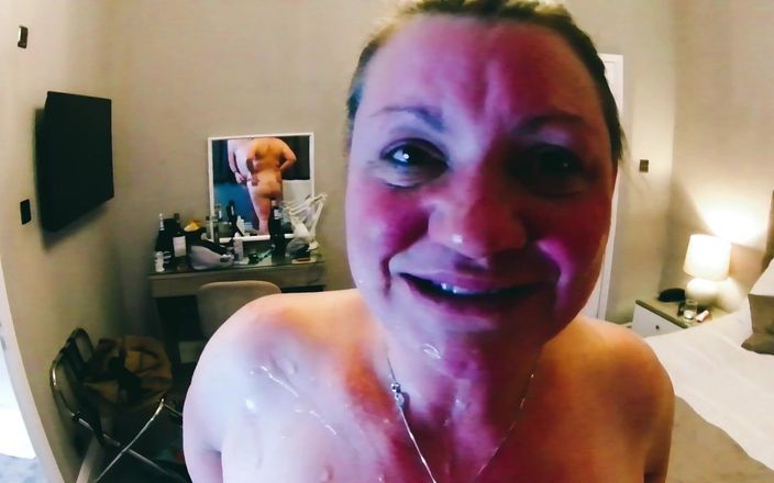 Lucy&#039;s big MILF tits: Sucking Dick and Taking a Facial in a Local Hotel...