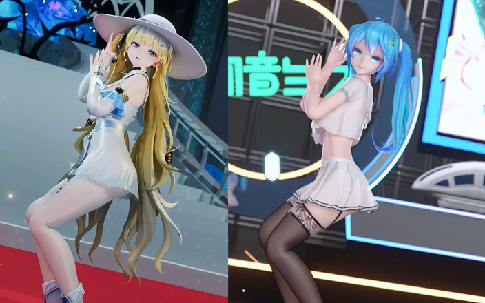 MikuMotion: Multiplayer Masterpieces [mmd] Big Duck, Glory, Miku - Thumbs up, Dance Party,...