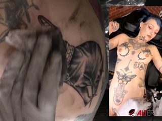 Alt Erotic: River Dawn Ink gets a new tattooed then gets fucked...