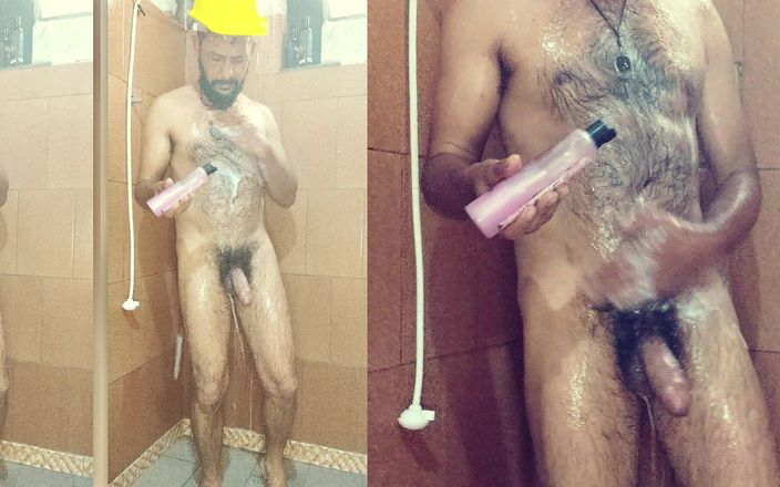 Hairy stink male: Me Taking a Shower