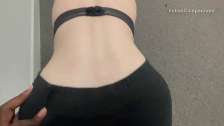FetishCamper: Full video white booty black leggings vpl grinding