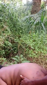 Two Big Black Ass Friends Caught Fucking in the Bush