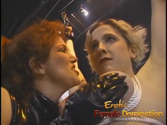 Erotic Female Domination: Ass spanking of her busty slave