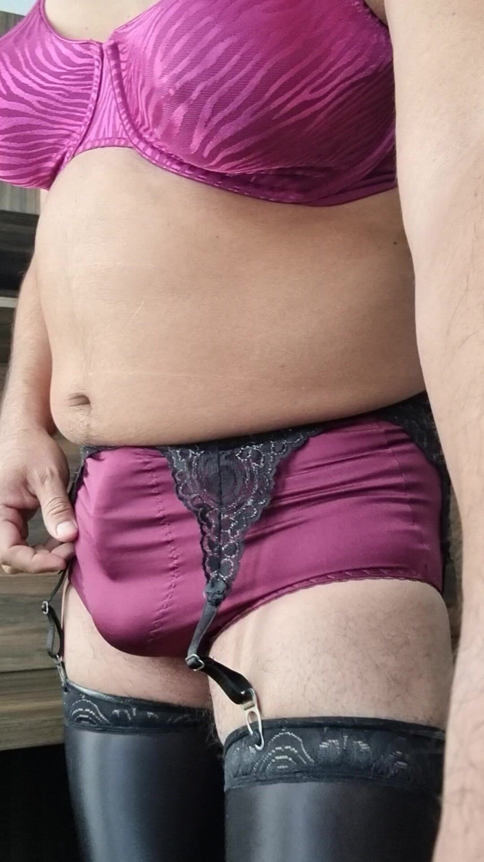 My panties: Vintage Nylon Lingerie, the Aunty Lets Us See Her Lingerie...