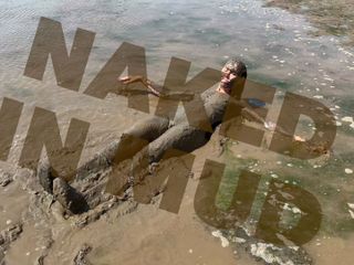 Wamgirlx: Estuary mud girl playing in the nude