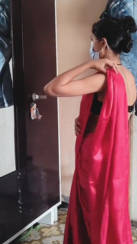 Desi Bhabhi Changing Clothes in Front of Devar.