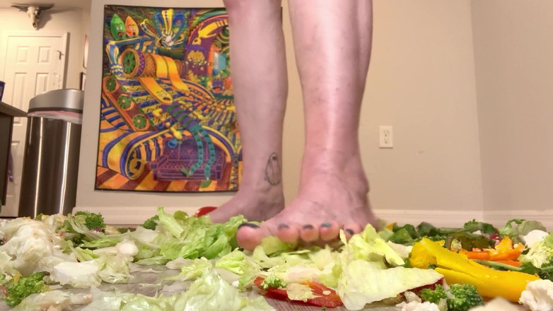 Peppermint Giantess: Talla 16 pies aplastamiento con verduras