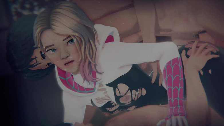 Tomu aisuman: [3d Hentai] - Gwen Stacy Web of Corruption (bound Spider-heroine &amp; POV Sandwich...
