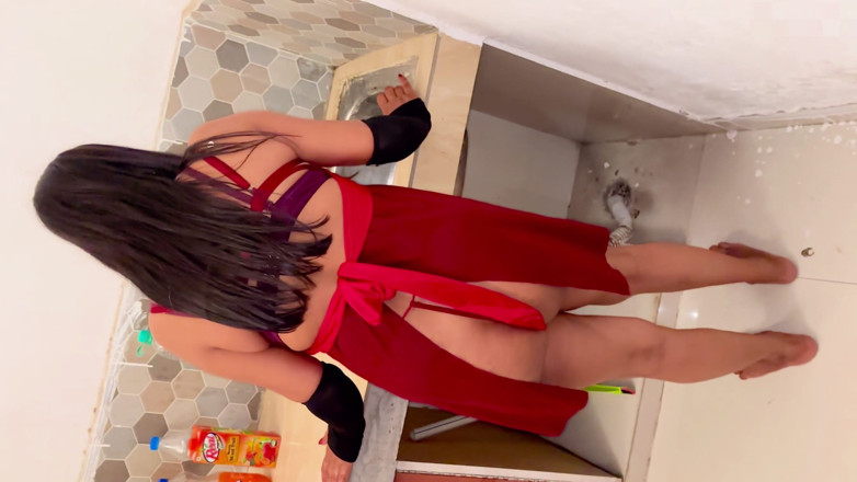 desiroleplay: キッチンで私のホットなインド人妻とセックス