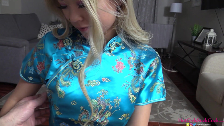 Jay Bank Presents: Chinese Asian teen blowjob facial