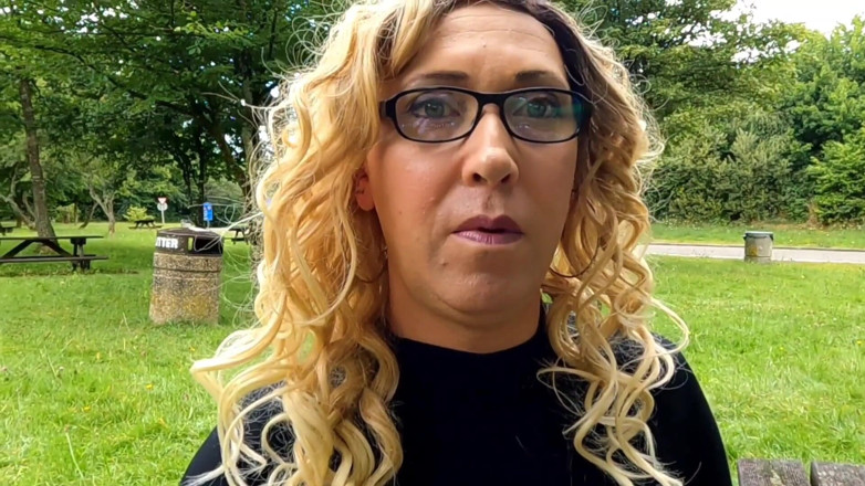 The Midnight Minx: Crossdressers outdoor dildo fuck