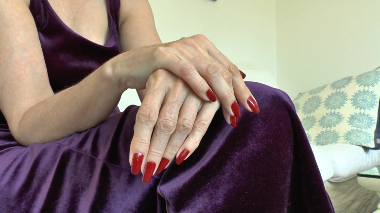 Lady Victoria Valente: Showing off Beautiful Red Fingernails and Masturbating in Your Pants,...