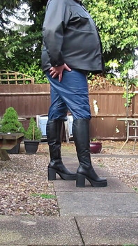 Blue and Black Leather