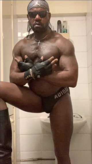 Black mature kinky muscle: Black Muscle Attired in Sexy Tight Swimming Trunks Solo Edge &...