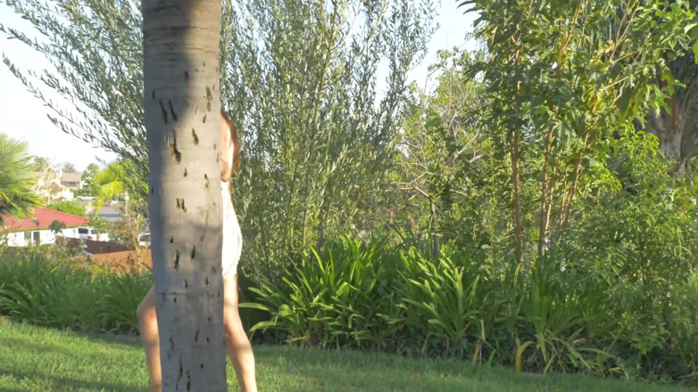 Lesbian Illusion: Two hot brunette babes play with each other