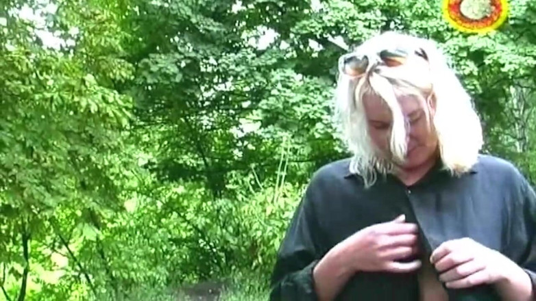 My German Amateurs: Blonde Inserts Thick Cucumber Then Rides Hard Cock
