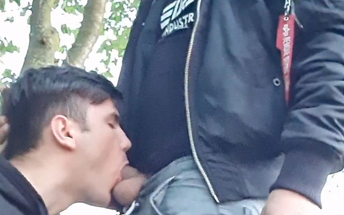 boyzxy212: Gay Boys Having Risky Fun Outdoors - Wank Suck and Cum...