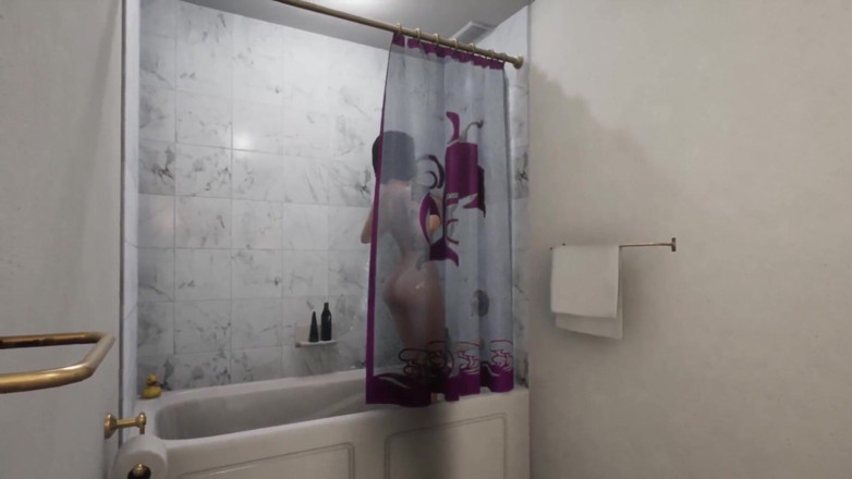 Wraith ward: She plays with her pussy in her shower