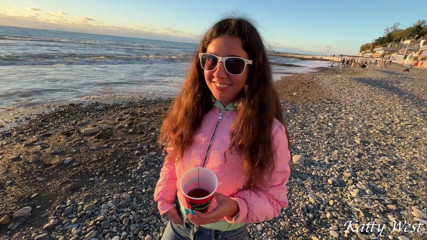 Katty West: Picked up a Girl on the Beach and Invited Me...