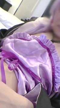 Yuzuki Yukari in Shiny Silver Panties - Soaked with Desire, Stunning Figure, Passionate POV Cosplay - Angle2
