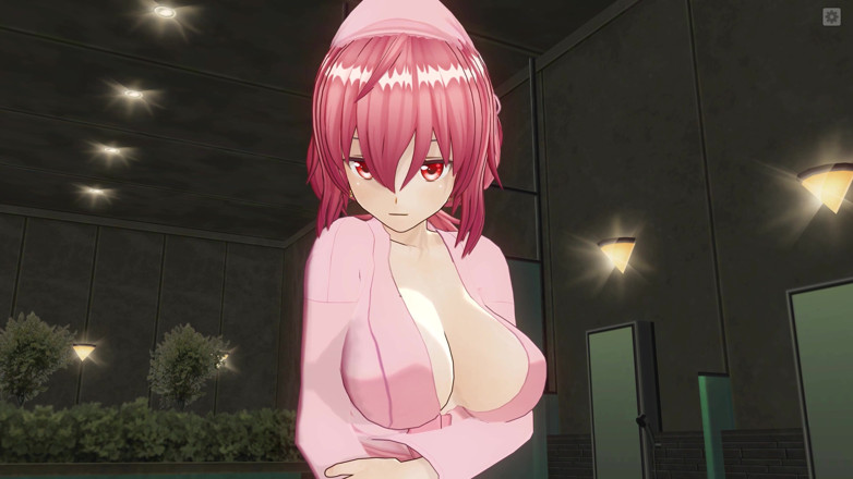 H3DC: 3D HENTAI: Girlfriend in pink robe rides dildo and cums