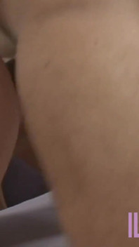 Blonde with big tits is fucked hard in her hairy pussy