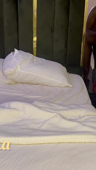 He Watch His Wife on Bed Masturbating While He Play with His Dick